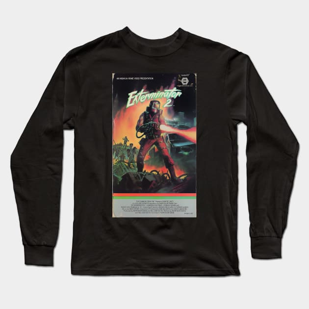 Exterminator 2 VHS cover v3 Long Sleeve T-Shirt by Psychosis Media